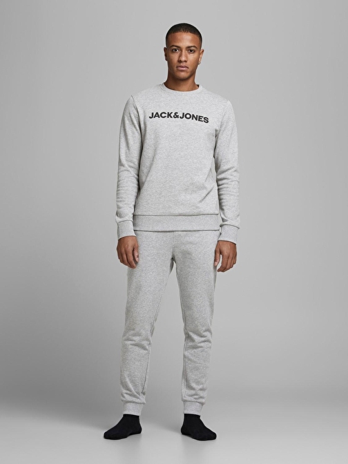 Jack & Jones Jack&Jones Açık Gri-Melanj Erkek Eşofman Takımı 12182478 S