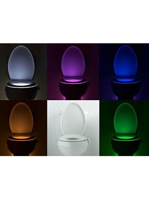 Can İthalat Sensörlü 8 Renk Klozet Işığı