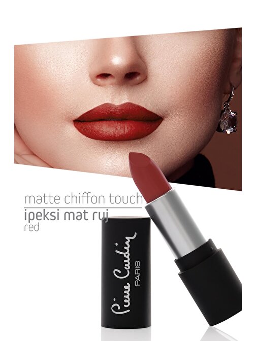 Pierre Cardin Matte Chiffon Touch Lipstick - Red -191
