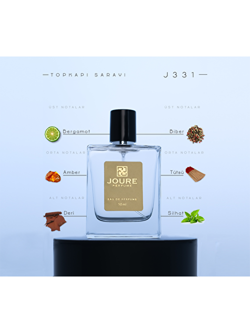 Joure Perfume J331 - Oryantal Odunsu Tütsü Amber Kokulu EDP Ultra Odunsu Erkek Parfüm 50 ml