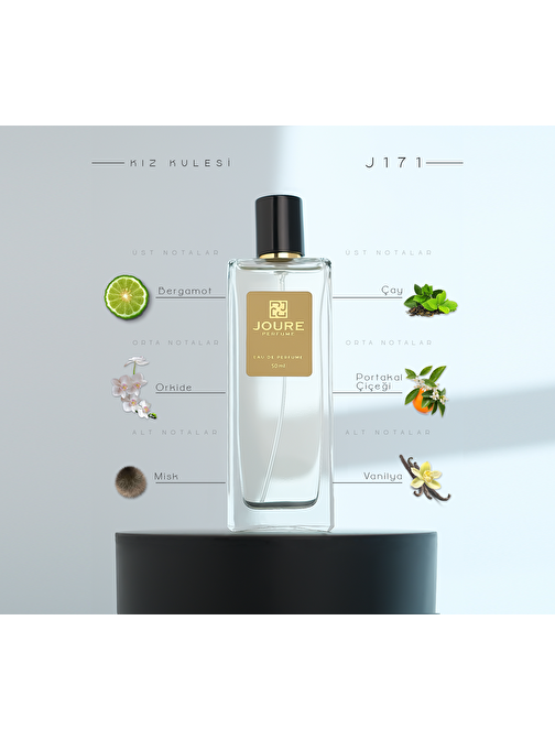 Joure J171 - Floral Paçuli Beyaz Çiçekler Kokulu Kalıcı Edp Kadın Parfüm 50ml