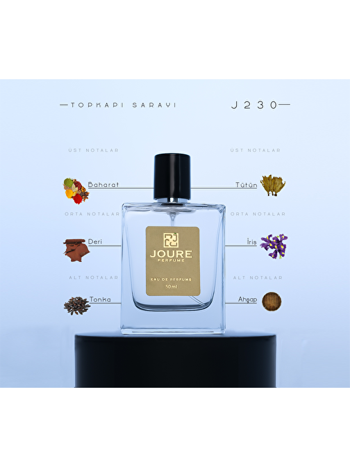 Joure Perfume J230 - Afrodizyak Etkili Sıcak Baharatlar Deri Odunsu Kokulu EDP Baharatlı Erkek Parfüm 50 ml