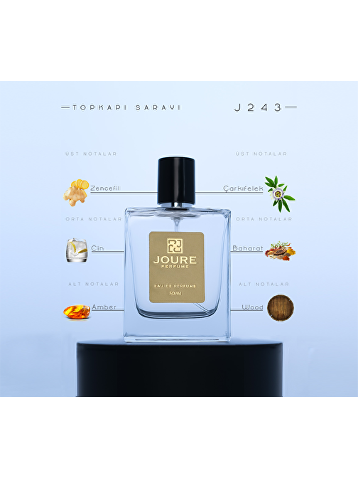 Joure Perfume J243 - Votka Sıcak Baharatlar Aromatik Kokulu EDP Baharatlı Erkek Parfüm 50 ml