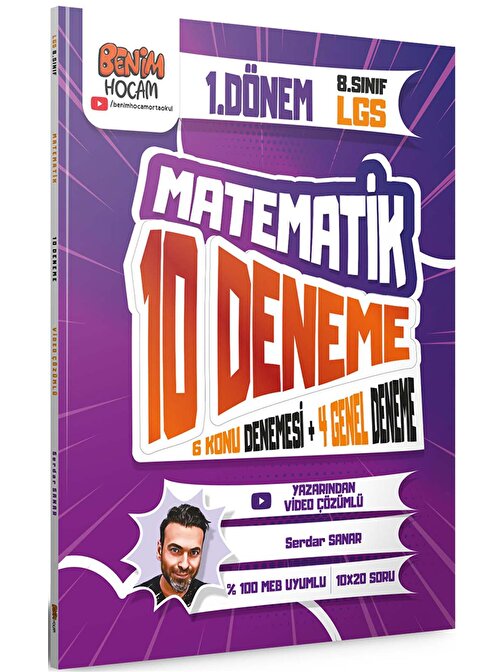 Benim Hocam Yayınları 8. Sınıf LGS 1. Dönem Matematik 10 Deneme Sınavı