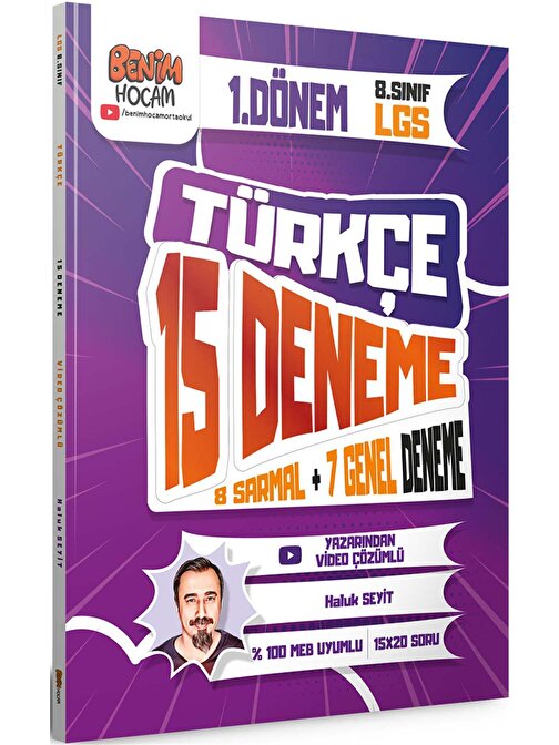 Benim Hocam Yayınları 8. Sınıf LGS 1. Dönem Türkçe 15 Deneme Sınavı