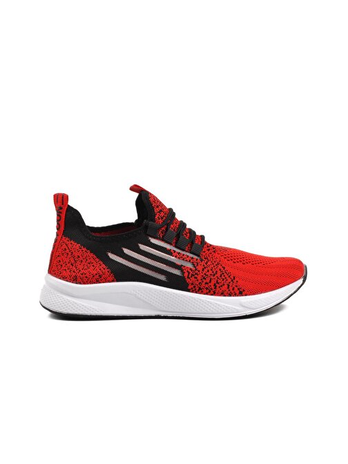 Ayakmod 507 Kırmızı-Siyah Fileli Hava Alan Erkek Spor Ayakkabı