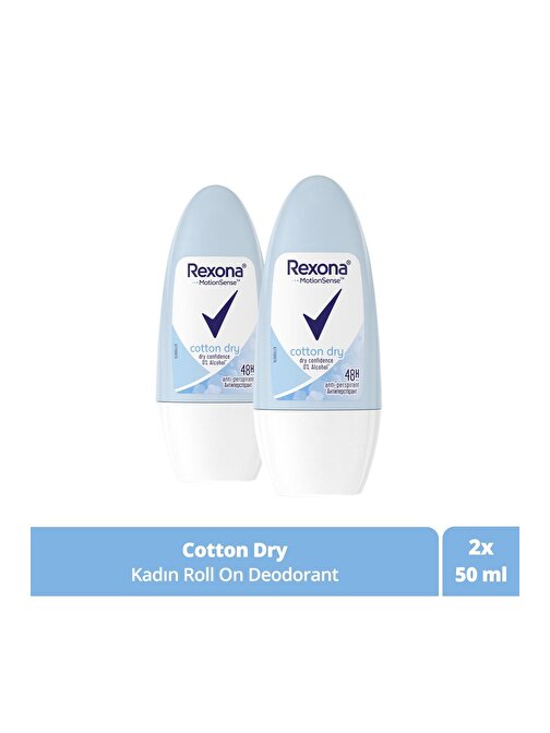 Rexona Kadın Roll On Deodorant Cotton Dry 50 Ml X2 Adet