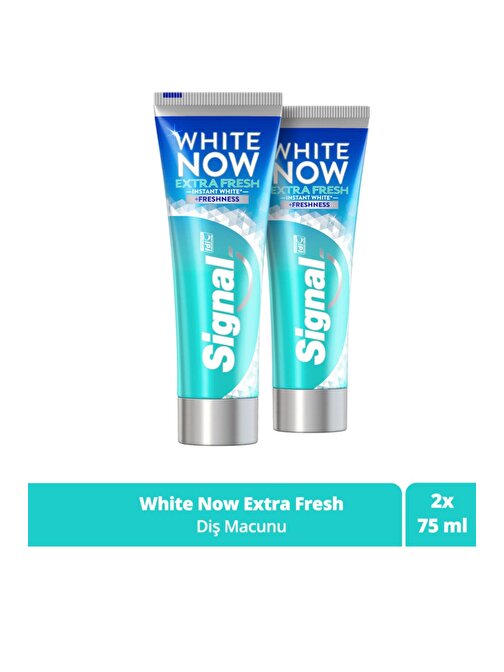 Signal White Now Diş Macunu Extra Fresh Anında Beyazlık ve Ferahlık 75 ml x 2