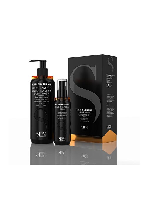 Siem Man - Dımensıon Hair - Beard Care Pro - Set Şampuan + Serum