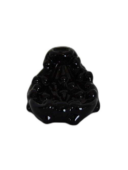 Lokmanavm Siyah Seramik Şelale Geri Akışlı Tütsülük Backflow Incense C0896