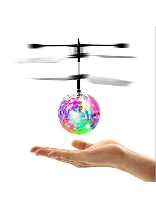 Pazariz Sihirli Elektrikli Uçan Top Çocuklar Led Işık Oyuncak Drone Kızılötesi Sensör Helikopter