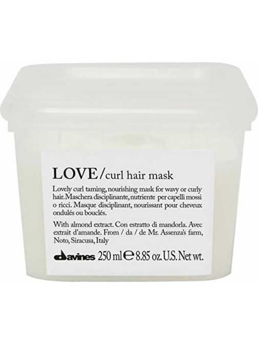 Davines Professional Love Kıvırcık Saçlar İçin Bukle Belirgenliştirici Saç Maskesi 250 ml