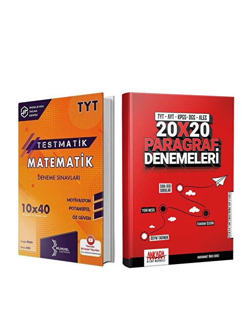 Akm Kitap Bilinçsel TYT Matematik Deneme ve AKM Paragraf Deneme Seti 2 Kitap