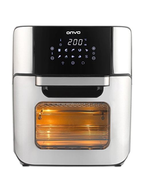 Onvo OVFRY09 1800 W 12 lt Sıcak Hava Fritöz Inox