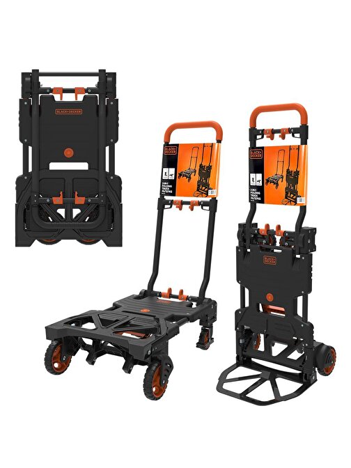 Black+Decker Bh206 55-120Kg Çok Fonksiyonlu Katlanır El Arabası