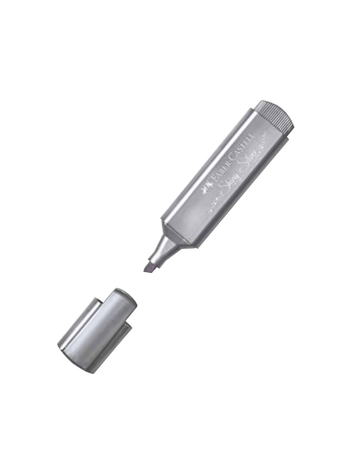 Faber Castell Metalik Fosforlu İşaret Kalemi Metalik İşaret Kalemi Gümüş