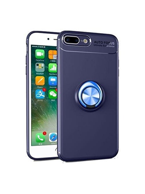 Teleplus iPhone 8 Plus Ravel Yüzüklü Silikon Kılıf  Nano Ekran Koruyucu