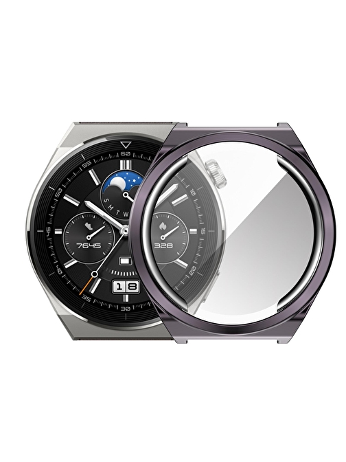 Teleplus Huawei Watch Gt 3 Pro Tam Kapatan Gard Ekran Koruyucu Gri