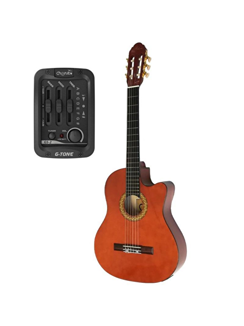 Almira MG917CE-WA 4/4 Naturel Parlak Elektro Klasik Gitar