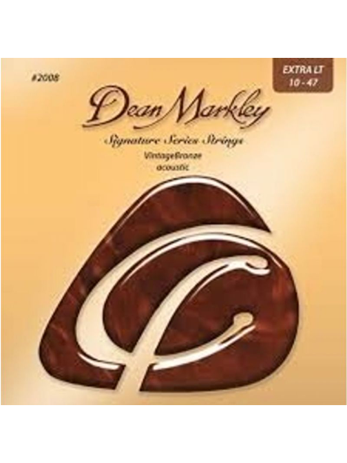 Dean Markley 2008 (10-47) - Bronze Extra Light Akustik Gitar Tel Seti