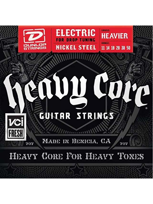 Jim Dunlop DHCN1150 Heavy Core Elektro Gitar Teli (11-50)