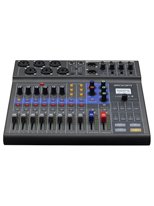 Zoom LiveTrak L-8 Midi 8 Kanal Dijital Mikser Recorder DJ Setup