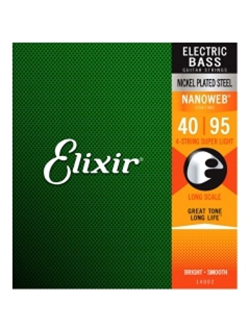 Elixir 14002 Nanoweb Super Light 4 Telli Bas Gitar Teli (40-95)