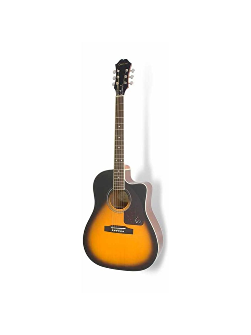 Epiphone Aj-220Sce Solid Top Elektro Akustik Gitar (Vintage Sunburst)