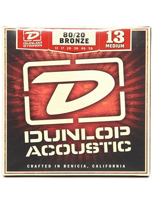 Jim Dunlop DAB1356 Medium 80/20 Bronze Akustik Gitar Teli (13-56)
