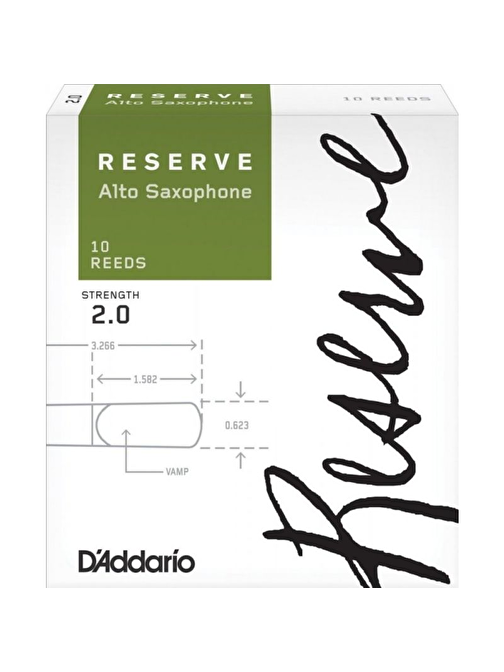 D'Addario Woodwinds Reserve DJR1020 No:2  Alto Saksafon Kamışı