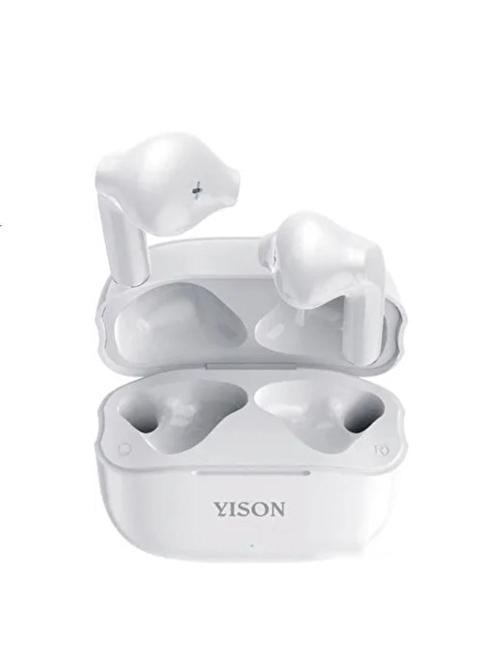 Yison Tws-T6 True Kablosuz Silikonlu Kulak İçi Bluetooth Kulaklık Beyaz