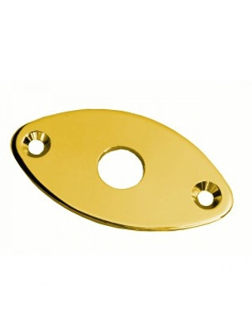 DR. Parts Oval Metal Jack Plate Manyetik Gold