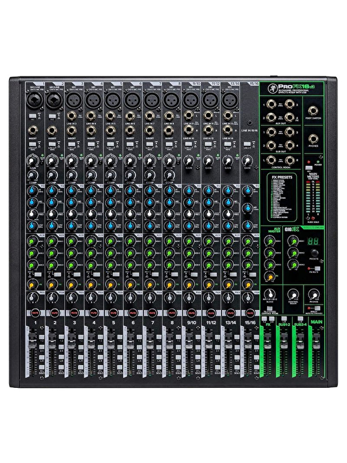 Mackie PROFX16 V3 Büyük 16 Kanal 4-Bus Profesyonel Efektli Mikser DJ Setup