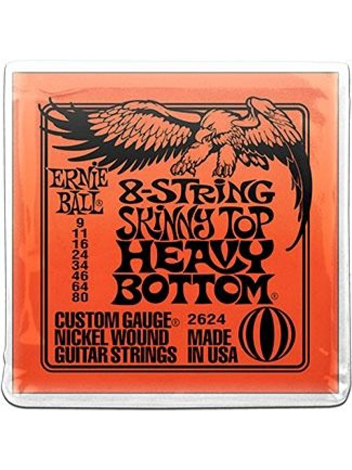 Ernie Ball P02624 Slinky Skinny Top Heavy Bottom 8 Telli 0.09 - 0.80 Elektro Gitar Teli