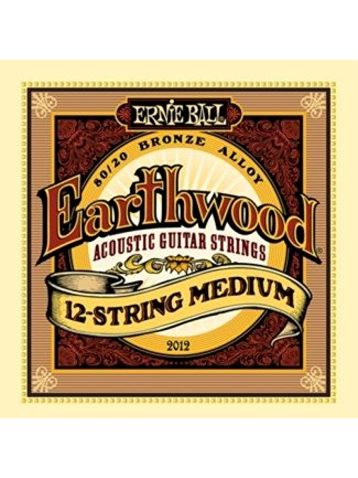 Ernie Ball P02012 Earthwood Medium 80/20 Bronze 12 Telli Akustik Gitar Teli