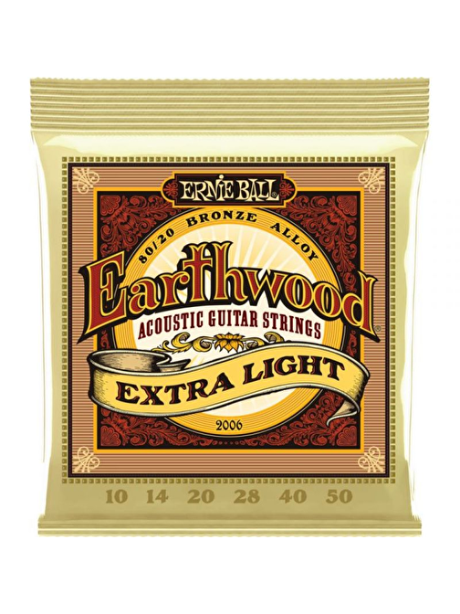 Ernie Ball P02006 Extra Light 10-50 Akustik Gitar Teli