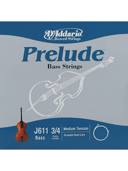 D'Addario J611 Viyola Teli Gri