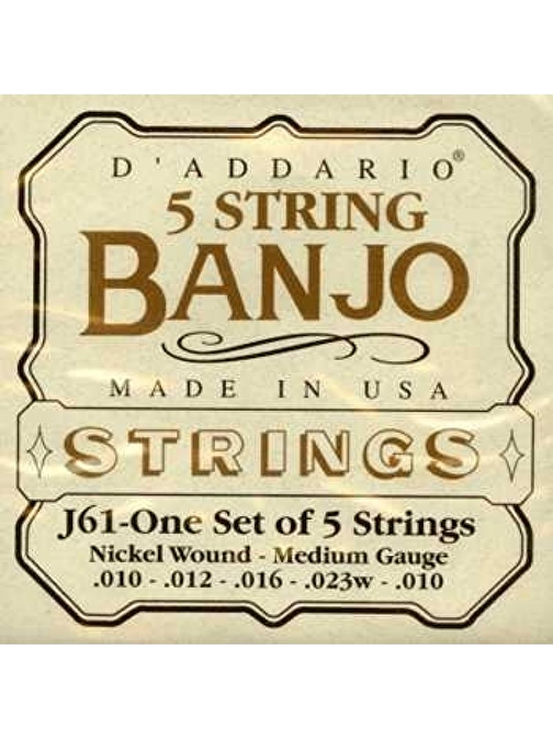 D'Addario J61 Banjo Teli Banjo Siyah