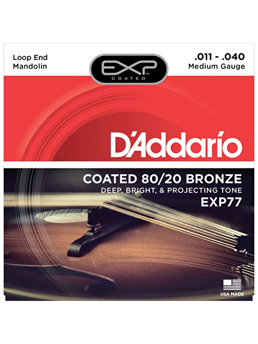 D'Addario EXP77 Kaplama Mandolin Teli Bronz