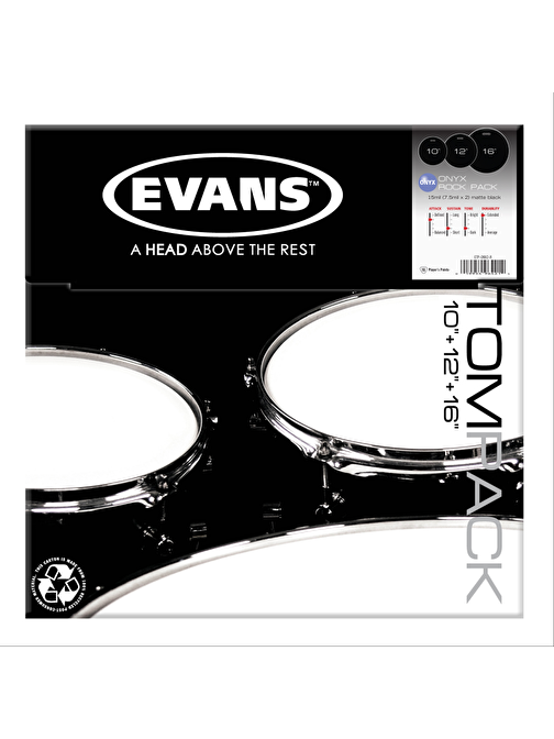 Evans  Etp-Onx2-R Davul Siyah