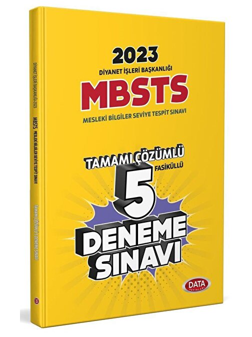 Data Yayınları 2023 MBSTS Diyanet İşleri Başkanlığı Mesleki Bilgiler Sınav Tespit 5 Deneme Data Yayınları