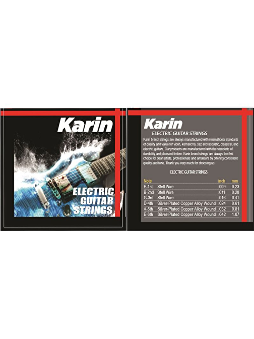Karin Strings K506 - Elektro Gitar Teli Elektro Gitar Siyah