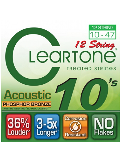 CLEARTONE 7410-12 Phosphor Bronze  Akustik Gitar Teli