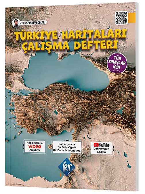 KR Akademi Yayınları Tüm Sınavlar İçin Coğrafyanın Kodları Türkiye Haritaları Çalışma Defteri KR Akademi