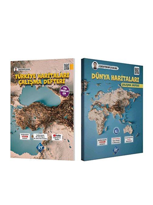 Akm Kitap KR Akademi Türkiye ve Dünya Çalışma Defteri Seti 2 Kitap