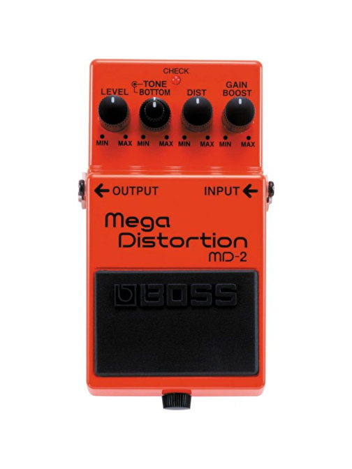 Boss Md-2 Mega Distortion Kompakt Gitar Pedalı Kırmızı Ve Siyah