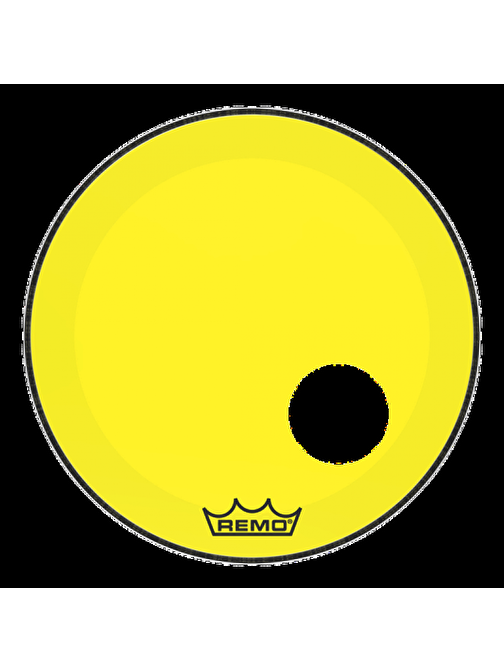 Remo P3-1322-Ct-Yeoh Powerstroke P3 22 İnç Sarı Delikli Bas Davul Derisi Davul Sarı