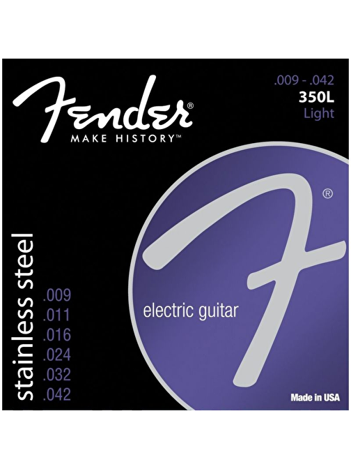 Fender Stainless 350\'s 350L 09-42 Elektro Gitar Siyah