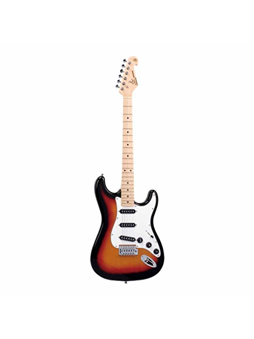 SX Stratocaster Elektro Gitar 3 Ton Sunburst