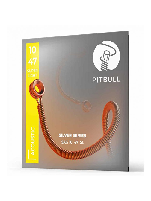 Pitbull Strings Silver Series SAG 10-47 SL Takım Tel Akustik Gitar Teli 010-047